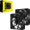 Ventilator Corsair RS140 MAX 140mm PWM, 1600 RPM, Dual Pack, Negru 