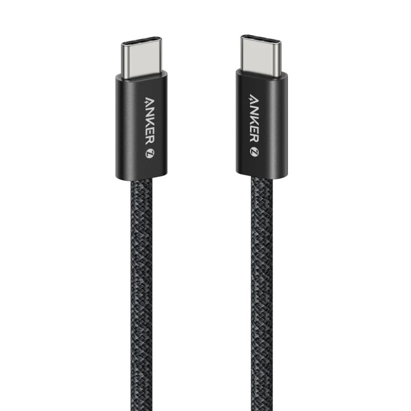 Cablu alimentare si date Anker Zolo, 1m, USB Type-C (T) la USB Type-C (T), 240W, invelis nylon, braided, negru 