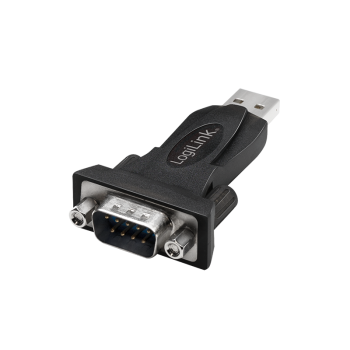 ADAPTOR USB LOGILINK, USB 2.0 (T) la Serial DB9M (9-pin)(RS232)(T), negru, 