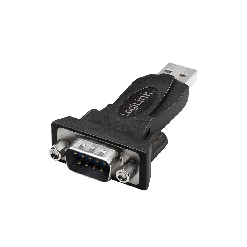 ADAPTOR USB LOGILINK, USB 2.0 (T) la Serial DB9M (9-pin)(RS232)(T), negru, 