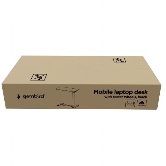 BIROU GEMBIRD, pt notebook, max 10 kg, birou 720x400mm, 770x400x(685-1045)mm, black, 