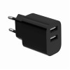 ALIMENTATOR retea 220V GEMBIRD, universal, 2 x USB-A 2.4A , max. 12W, protectie: scurtcircuit, supraincarcare, negru, 