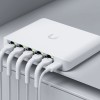 Ubiquiti 5-port 2.5G switch that can be powered with PoE or a USB-C adapter; 4x 2.5 GbE ports, 2.5 GbE PoE input port for power 
