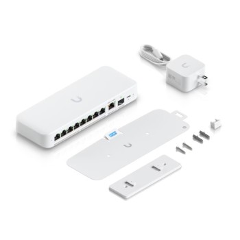Ubiquiti switch USW-Flex-2.5G-8-EU 8-port 2.5 GbE ports, 10 GbE PoE+ input port for power / SFP+ port combo 
