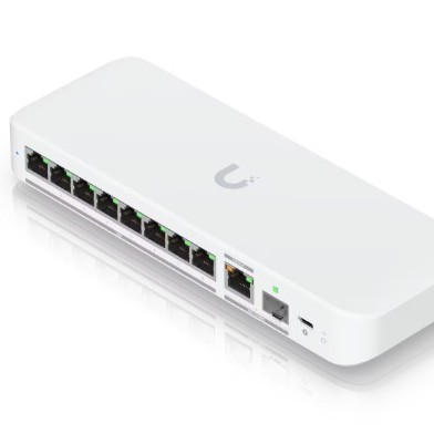 Ubiquiti switch USW-Flex-2.5G-8-EU 8-port 2.5 GbE ports, 10 GbE PoE+ input port for power / SFP+ port combo 