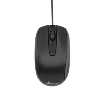 MediaRange Corded 3-button optical mouse, black 