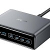 Alimentator retea Anker, 200W, GaN, 4 x USB-C, 2 x USB-A, QC, PD, argintiu, 
