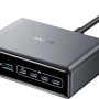Alimentator retea Anker, 200W, GaN, 4 x USB-C, 2 x USB-A, QC, PD, argintiu, 