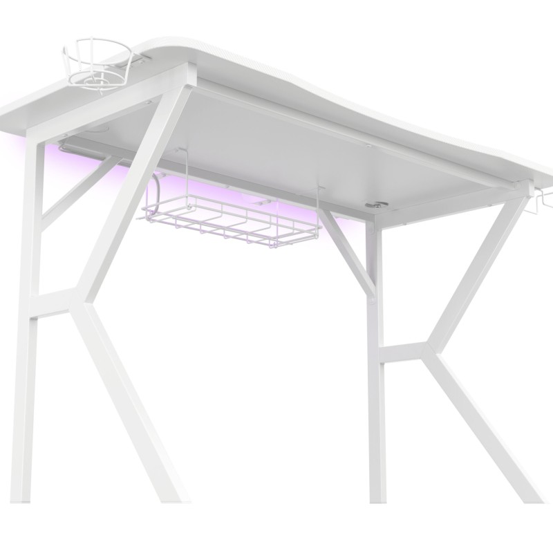 Birou gaming Genesis Holm 320 RGB alb 