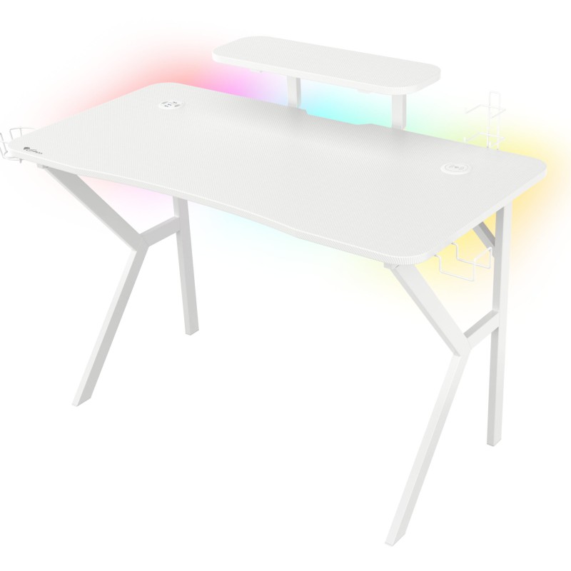 Birou gaming Genesis Holm 320 RGB alb 