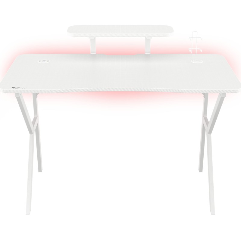 Birou gaming Genesis Holm 320 RGB alb 