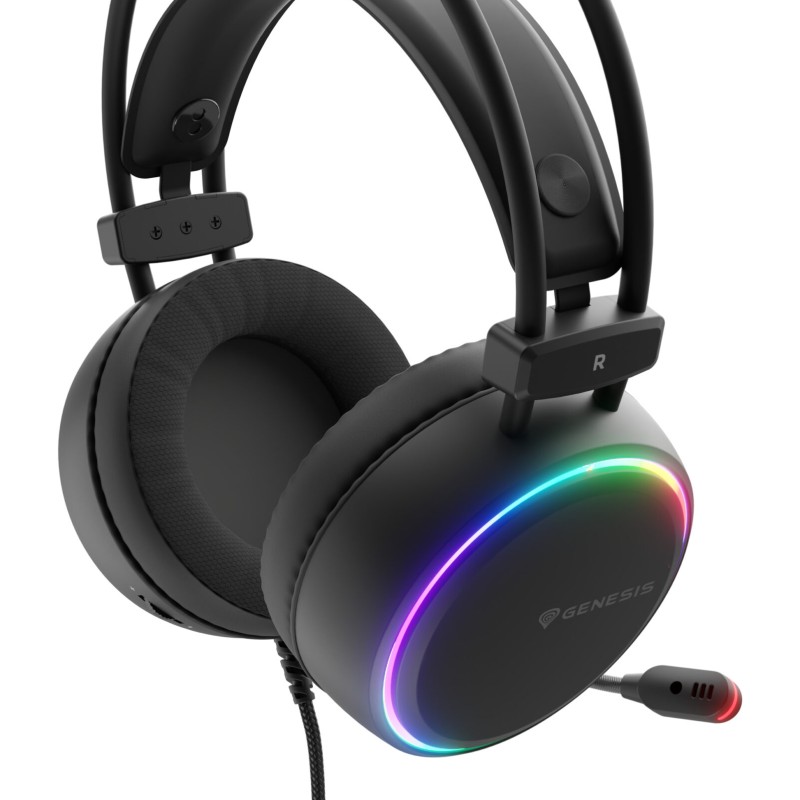 Casti cu fir Genesis Neon 613 G2 negru 