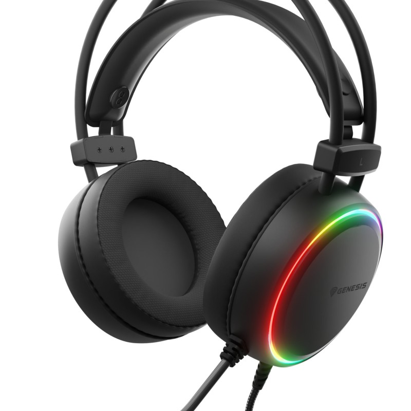Casti cu fir Genesis Neon 613 G2 negru 