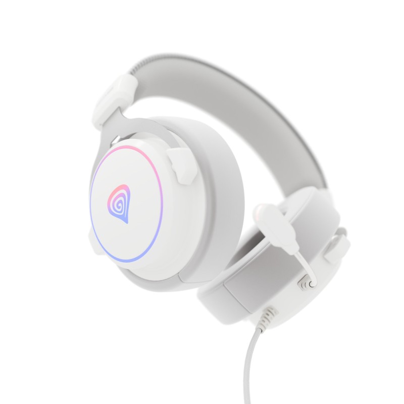 Casti cu fir Genesis Neon 764 alb 