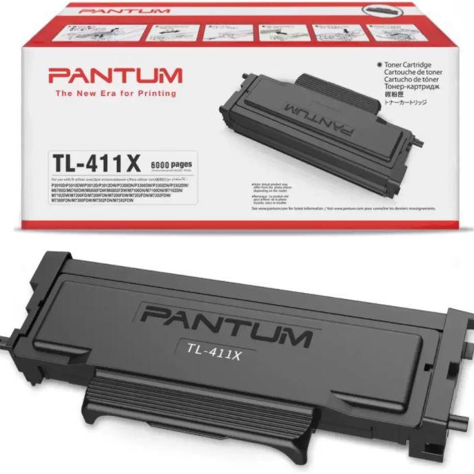 Toner Original Pantum Contract Black, TL-411XEV, pentru P3010DW|3300|M6700|M6800FDW|M7100DW|M7200|M7310, 6K, incl.TV 1.2 RON, 