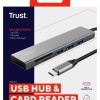 Halyx Fast USB-C & Card Reader, 3-port Hub 