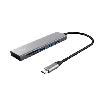Halyx Fast USB-C & Card Reader, 3-port Hub 