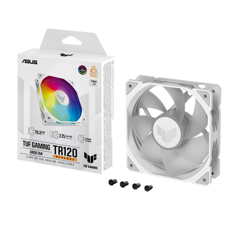 TUF Gaming TR120 Reverse 120mm ARGB White 