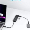 HUB Anker, 4-in-1, USB 3.0 x 4 porturi, incarcare prin USB Type-C, viteza 5 Gbps, conectare prin USB-C, negru, 