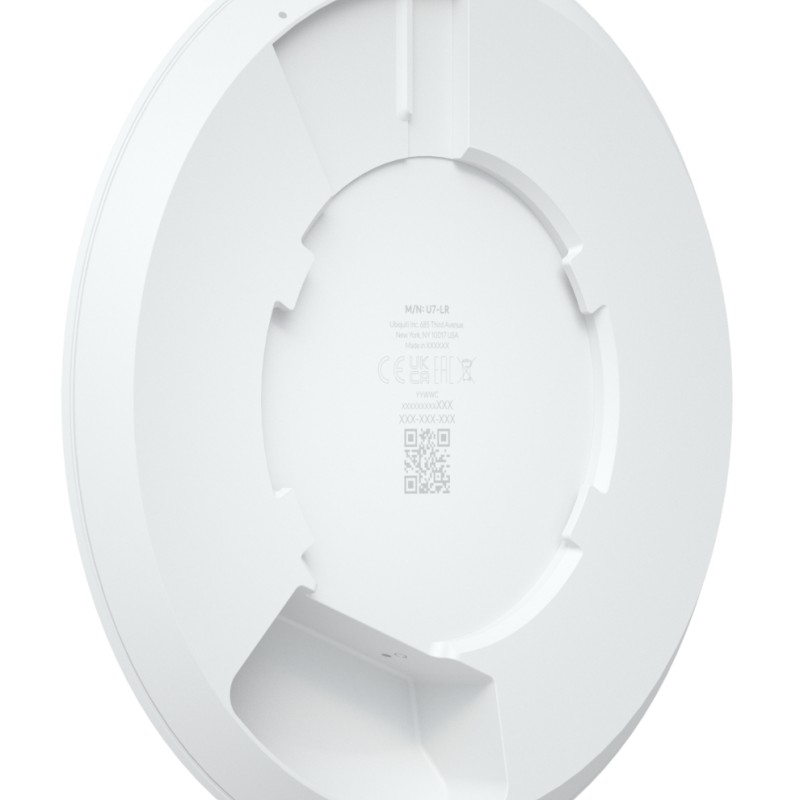 Ubiquiti UniFi U7-LR Long-Range Compact, ceiling-mount WiFi 7 AP with 5 spatial streams and extended signal range 