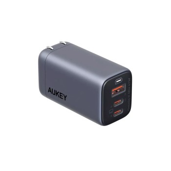 Alimentator retea Aukey, PA-B6U GR, 67W, fast charge, 1 x USB-A, 2 x USB-C, gri, 