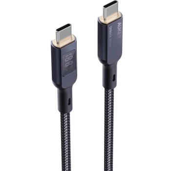 Cablu alimentare si date Aukey, USB Type-C (T) la USB Type-C (T), 1.8m, 480 Mbps, 100W, braided, negru, 