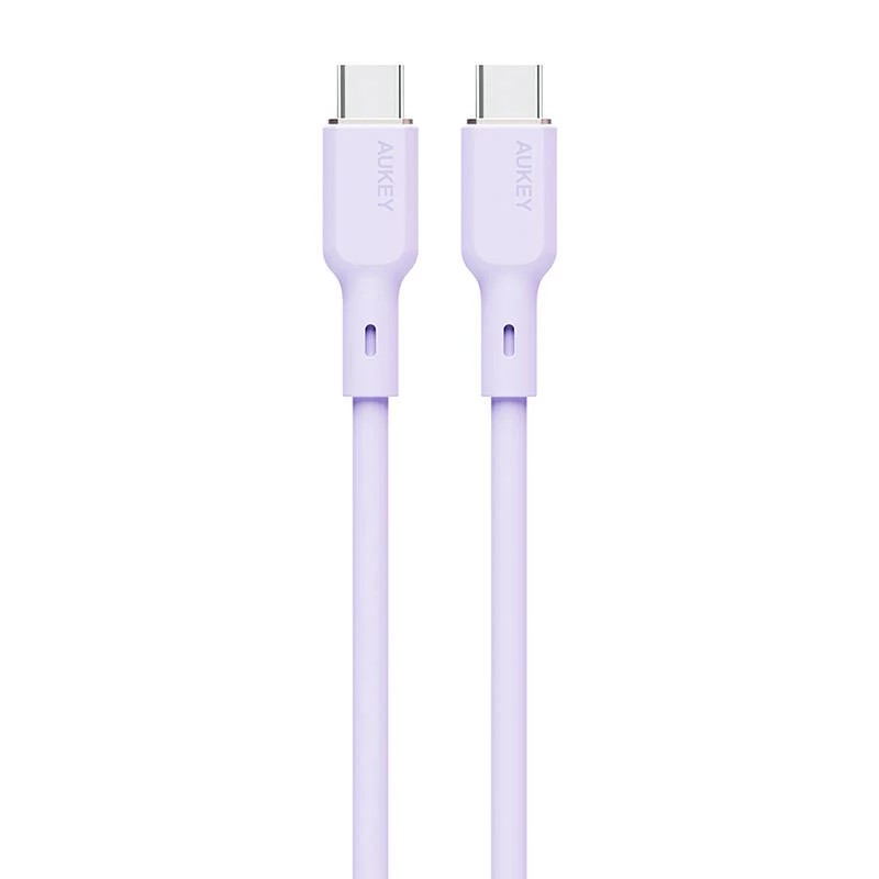 Cablu alimentare si date Aukey, USB Type-C (T) la USB Type-C (T), 1.8m, 480 Mbps, 100W, silicon, mov, 