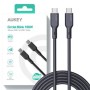 Cablu alimentare si date Aukey, USB Type-C (T) la USB Type-C (T), 1.8m, 480 Mbps, 100W, silicon, negru, 