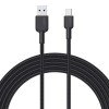 Cablu alimentare si date Aukey, USB Type-A (T) la USB Type-C (T), 1.8m, 480 Mbps, 60W, nylon, negru, 