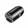 Alimentator Smartphone auto Aukey, CC-A3, 30W, fast charge, alimentare bricheta, 1 x USB-C, 1 x USB-A, negru, 