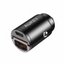 Alimentator Smartphone auto Aukey, CC-A3, 30W, fast charge, alimentare bricheta, 1 x USB-C, 1 x USB-A, negru, 