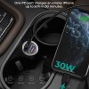 Alimentator Smartphone auto Aukey, CC-A3, 30W, fast charge, alimentare bricheta, 1 x USB-C, 1 x USB-A, negru, 