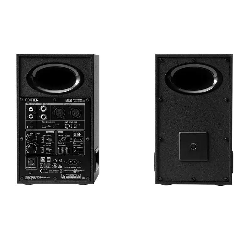 BOXE EDIFIER 2.0, RMS: 110W (2 x 30W + 2 x 15W + 2 x 10W), studio monitor, BT v6.0, volum, high freq, low freq, intrare jack 6.35 TRS balanced, XLR balanced, RCA/AUX, black, 