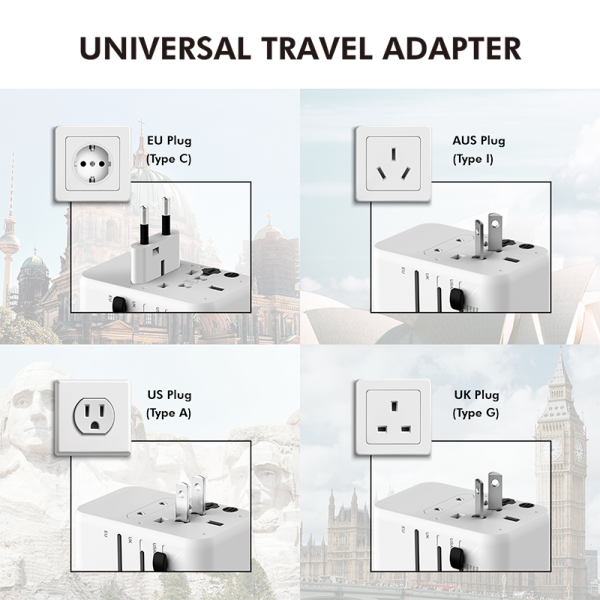 ALIMENTATOR retea 220V LOGILINK, universal, 1 x USB-C,  2 x USB-A, maxim 12V/1.67A, PD 20W, suport OCP/OVP/OHP/SCP, compatibil EU/AUS/US/UK, alb, 