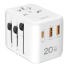 ALIMENTATOR retea 220V LOGILINK, universal, 1 x USB-C,  2 x USB-A, maxim 12V/1.67A, PD 20W, suport OCP/OVP/OHP/SCP, compatibil EU/AUS/US/UK, alb, 
