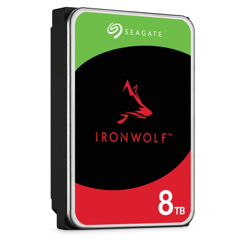 Bundle SEAGATE NAS HDD 8x8TB IronWolf 7200rpm 6Gb/s SATA 256MB cache 8.9cm 3.5inch 24x7 CMR for NAS and RAID Rackmount systems BLK 