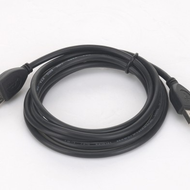 CABLU USB GEMBIRD prelungitor, USB 2.0 (T) la USB 2.0 (M), 1.8m, conectori auriti, negru, 