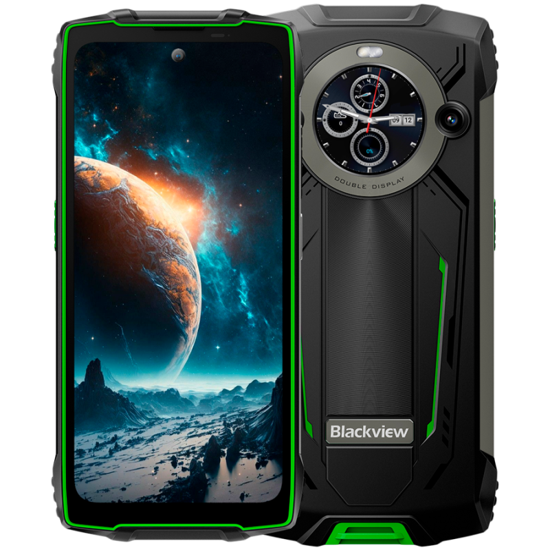 Blackview Rugged BV8200 LTE 6.5-inch FHD+IPS 1080x2400 120Hz Corning 3th + 1.3-inch 360x360 12+256GB MT8781 Octa-core 2.2GHz 8800mAh CAM Front 32MP Rear 50+13MP Green 