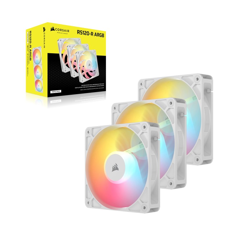 Ventilator Corsair RS Series RS120 Reverse ARGB, 3x 120mm, Alb 
