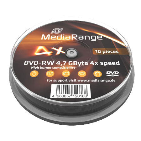 MediaRange DVD-RW 4x Cake10 