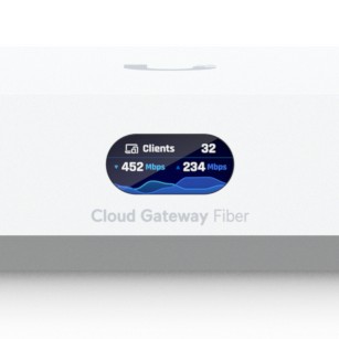 Ubiquiti UniFi UCG-Fiber-EU Desktop 10G Cloud Gateway with integrated PoE switch, Includes full UniFi application, 5 Gbps routing with IDS/IPS, 10G SFP+ and (1) 10 GbE RJ45 WAN port, 10G SFP+ LAN port 