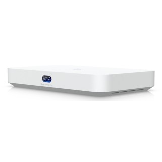 Ubiquiti UniFi UCG-Fiber-EU Desktop 10G Cloud Gateway with integrated PoE switch, Includes full UniFi application, 5 Gbps routing with IDS/IPS, 10G SFP+ and (1) 10 GbE RJ45 WAN port, 10G SFP+ LAN port 