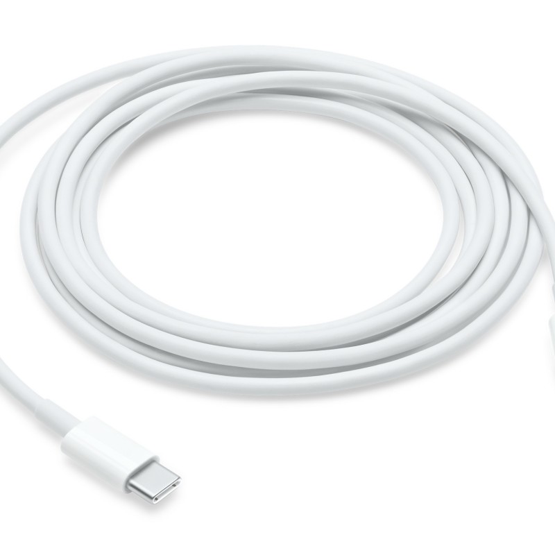 Apple USB adapter cable, USB-C plug > Lightning plug (white, 2 meters, PD, charging with up to 100 watts) 