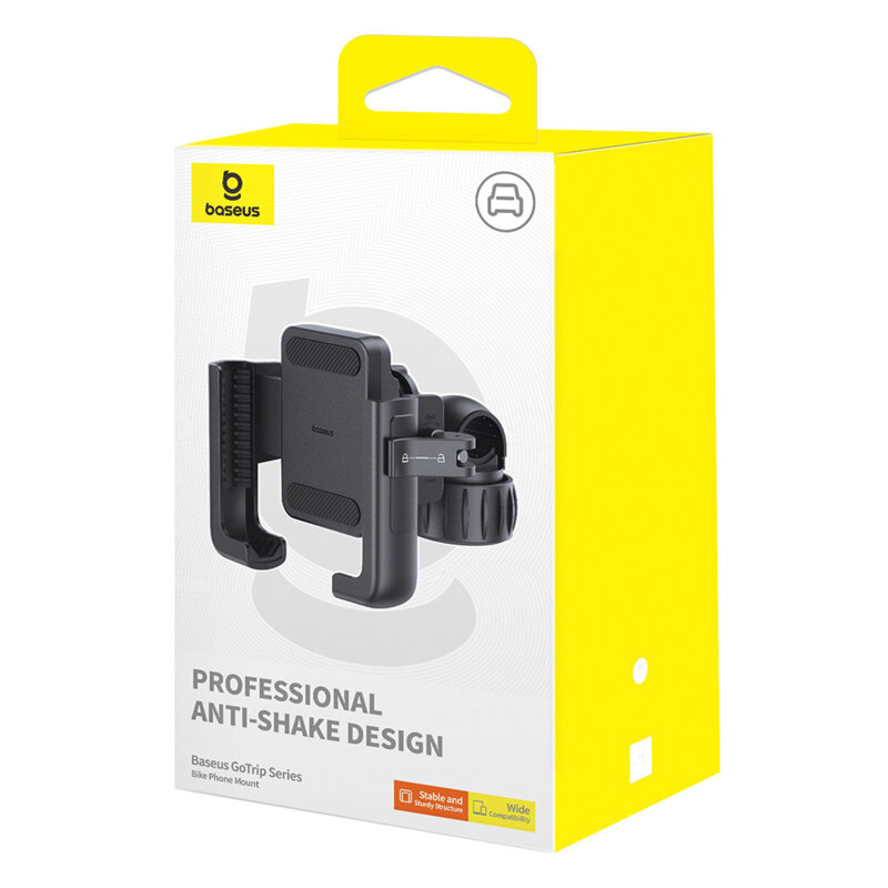 SUPORT bicicleta Baseus GoTrip pt SmartPhone, fixare de bare de diferite dimensiuni, negru 