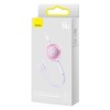 CABLU alimentare si date Baseus Bright Mirror 2, retractabil 3-in-1, pt smartphone,USB la Micro-USB+Lightning + USB Type-C 66W, 1.1m, violet 