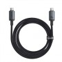 CABLU alimentare si date Baseus Crystal Shine, Fast Charging Data Cable pt. smartphone, thunderbolt, USB3.2 Type-C la USB3.2 Type-C 100W, video 4K@60Hz 1.5m, braided, negru 