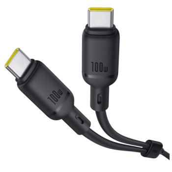 CABLU alimentare si date Baseus Pudding, Fast Charging Data Cable pt. smartphone, USB Type-C la USB Type-C 100W, 1.5m, negru 