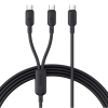 CABLU alimentare si date Baseus Pudding, Fast Charging Data Cable pt. smartphone, USB Type-C la USB Type-C 100W, 1.5m, negru 