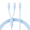 CABLU alimentare si date Baseus Pudding, Fast Charging Data Cable pt. smartphone, USB Type-C la USB Type-C 100W, 1.5m, albastru 