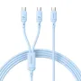 CABLU alimentare si date Baseus Pudding, Fast Charging Data Cable pt. smartphone, USB Type-C la USB Type-C 100W, 1.5m, albastru 